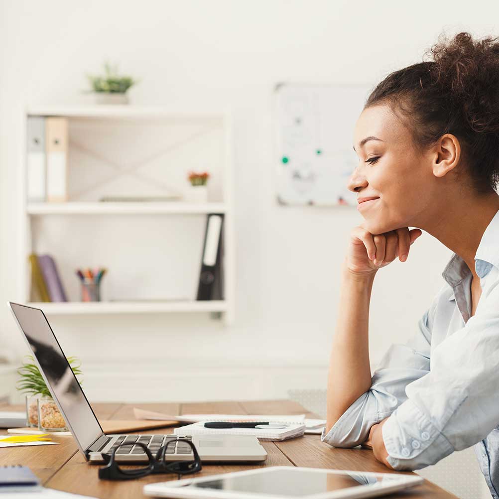 woman working